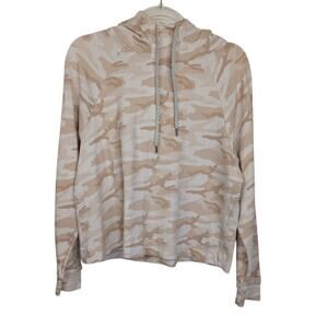 Vuori Small Beach Hoodie Bisque Camo Long Sleeve Womens Cropped